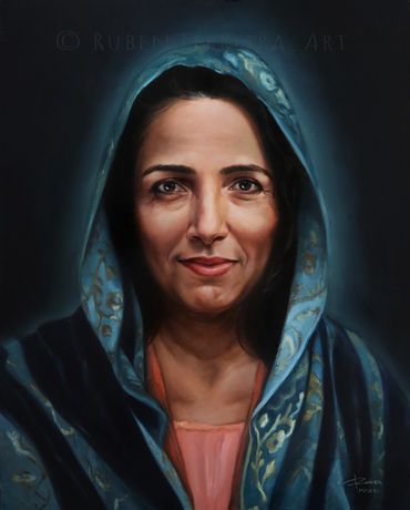 Mother Mary 
Oil on canvas. 
