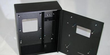 A fabricated metal housing