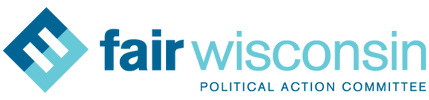 The logo of endorsement from Fair Wisconsin PAC, indicating that Fair WI PAC endorses Brienne Brown.