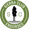 The logo of endorsement from Sierra Club indicating that Sierra Club endorses Brienne Brown.