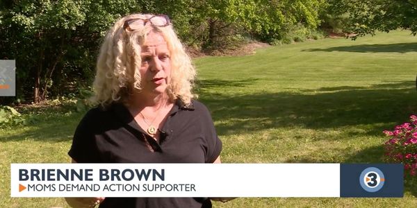 Brienne Brown interviewed by Channel 3000 News at Whitewater, WI house party on May 23, 2024.  