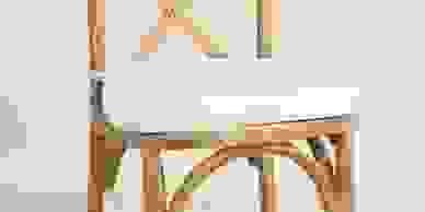  Whitewash Crossback with white cushion 