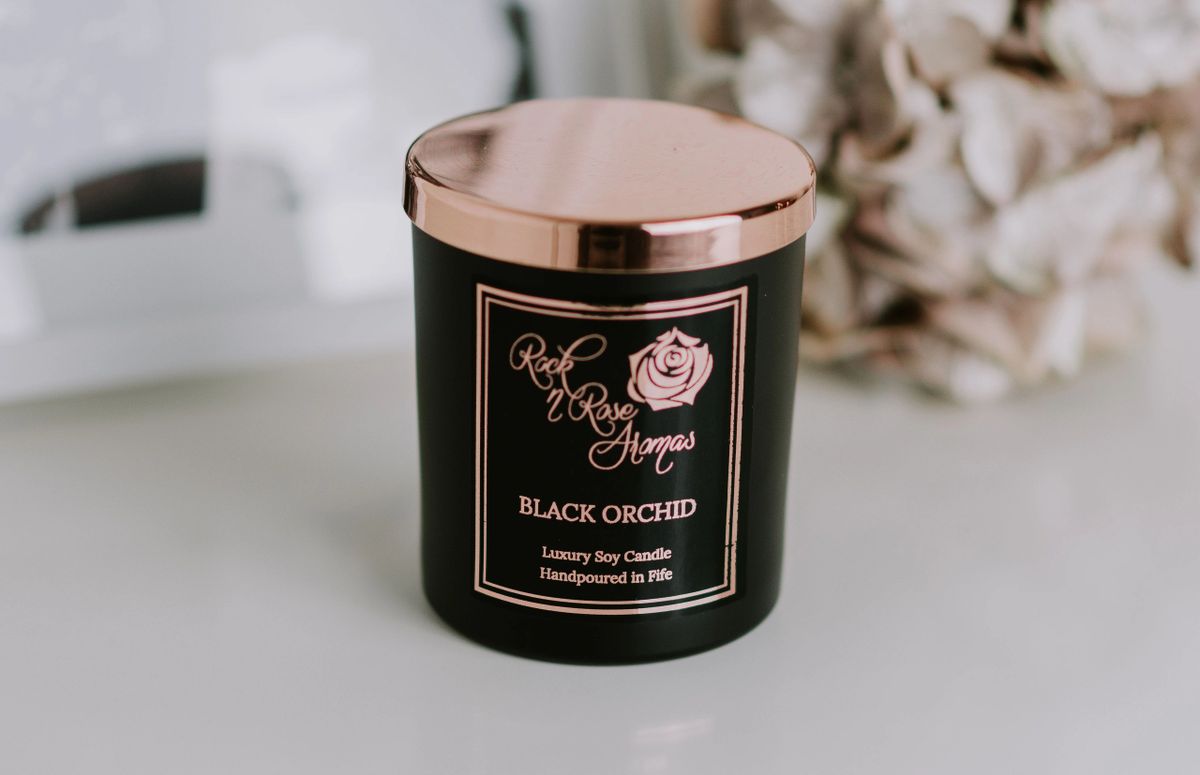 Large Luxury Soy Candle Black
