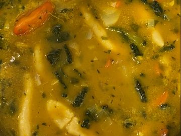 Pumpkin Soup with Black Kale