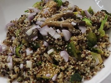 Brussel Sprout Quinoa Dish