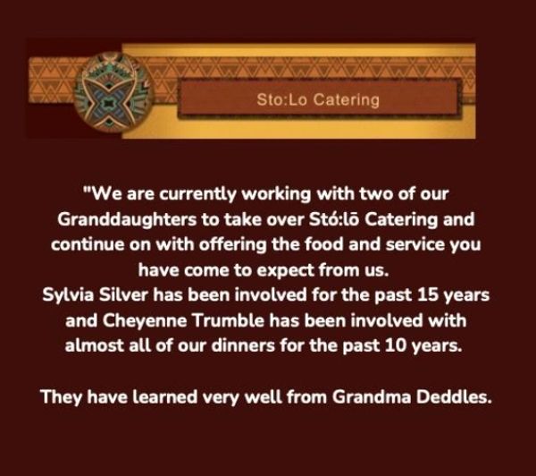 Our Indigenous business has a long tradition of catering excellent First Nations food and service. 