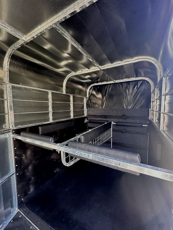 Interior of Apex Horse Float, with padding