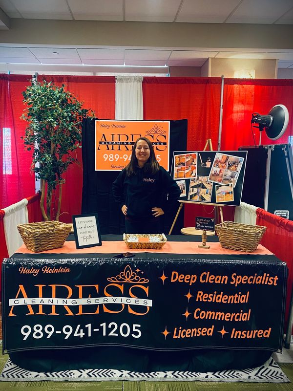 Airess Cleaning Services LLC at the Midland Home Builders show 
