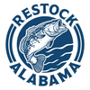 Logo with fish and text 'Restock Alabama'.