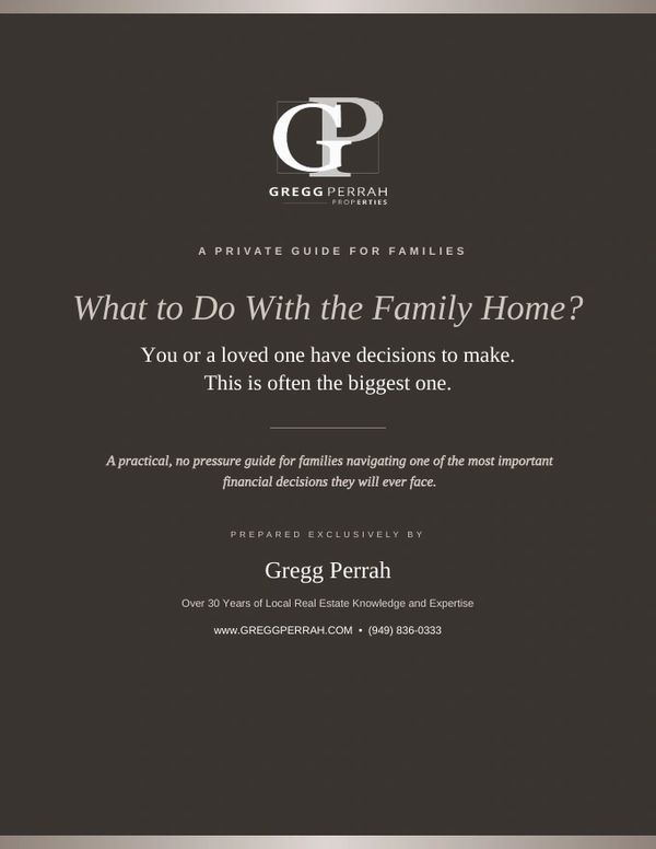 Guide on decisions about the family home by Gregg Perrah.