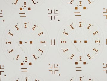 Circuit board pattern with circular layouts.