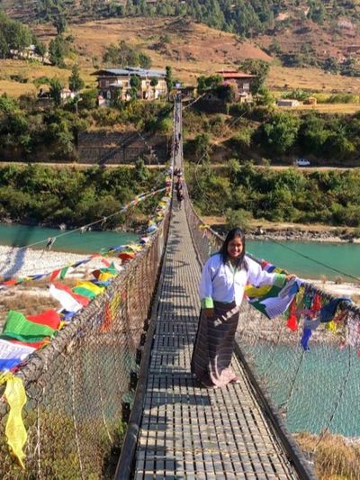 Punakha Suspension Bridge in Bhutan