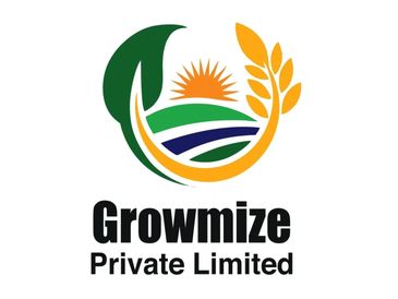 Logo of Growmize Private Limited with agricultural elements.