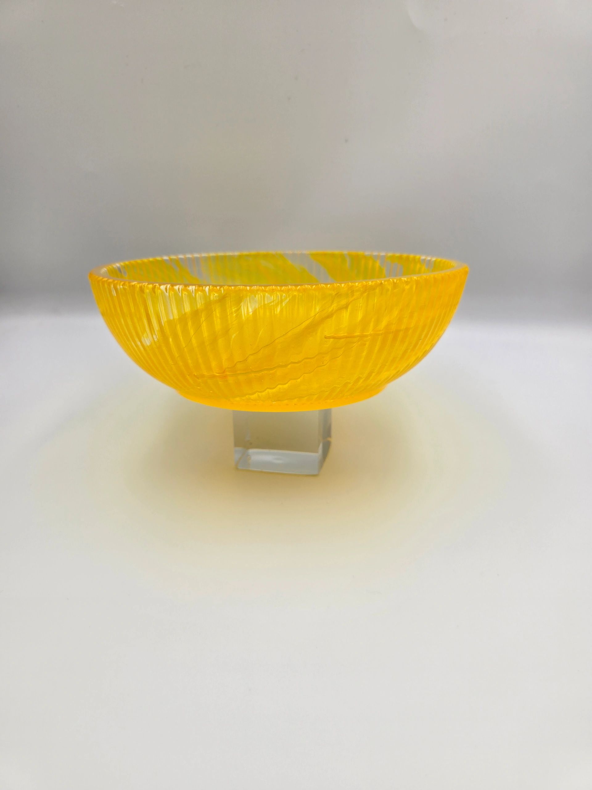 Crafted Striped Resin Bowl