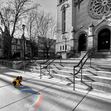 When the world is gray, break out your sidewalk chalk and brighten it up!