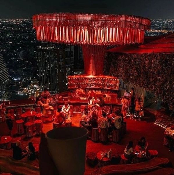 bangkok entertainment in one of many rooftop bars?