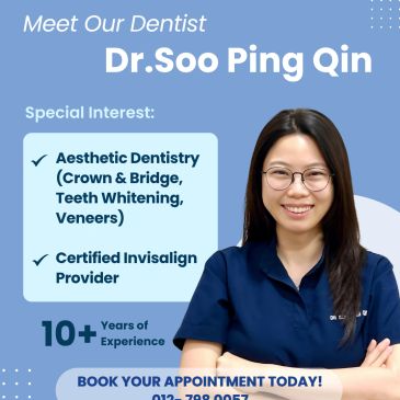 Meet Dr. Soo Ping Qin, an experienced dentist specializing in aesthetic dentistry and Invisalign.