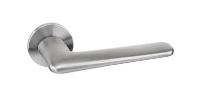 Modern Silver door handle with smooth design, perfect for stylish interior doors and elegant spaces.
