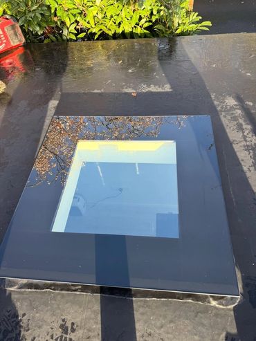 New glass roof lantern.