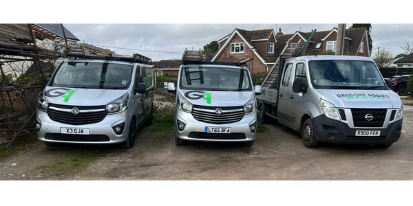 Our work vans branded and clear so you know who we are.