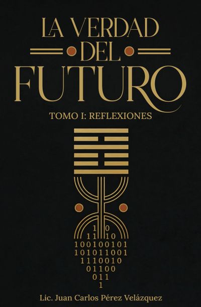 Book cover titled 'La Verdad del Futuro, Tomo I: Reflexiones' by Juan Carlos Pérez Velázquez.