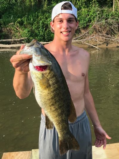 Smallmouth fishing at Caddo RIver Camping & Canoe Rental on the Caddo River in Glenwood, Arkansas