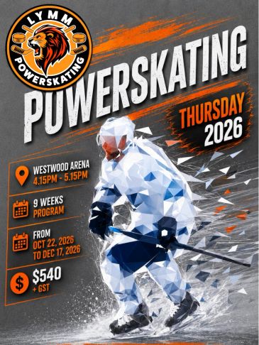Powerskating class starting Thursday 2026 at Westwood Arena.