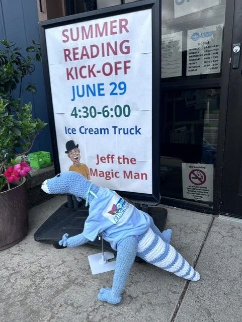 Meet ELBRIDGEODON! The EFL Summer Reading Mascot. 