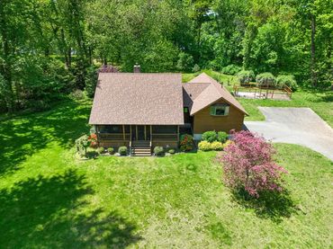 aerial photo of finished replacement roof in Wilbraham, Ma 