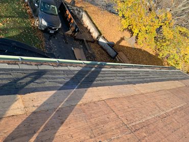 what a difference new wood makes on the roof, before membrane and shingles are installed 