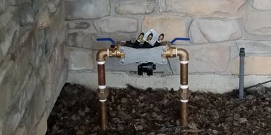 RPZ backflow preventer installation