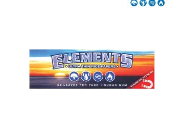Elements ultra thin rice papers packaging with sunset background.