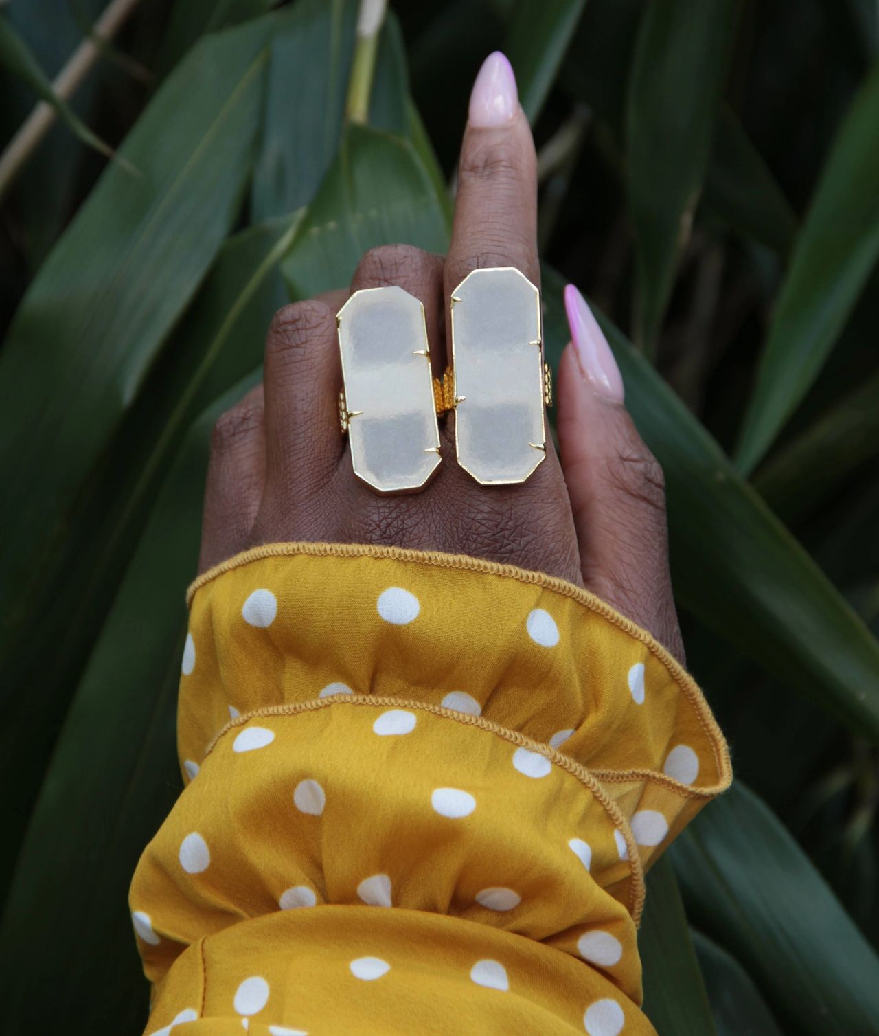 'INNER STRENGTH' GEMSTONE GOLD COCKTAIL RING
