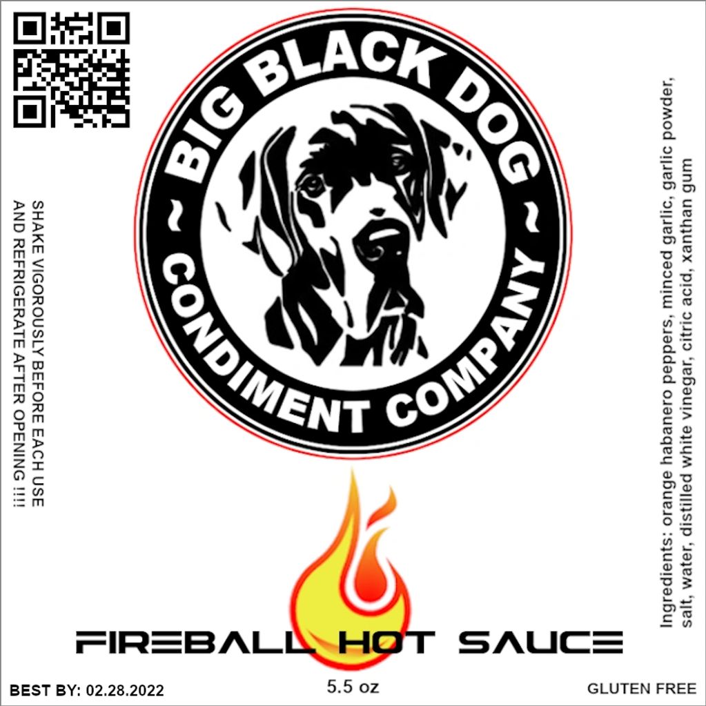 Big Black Dog Condiment Company | Fireball Hot Sauce