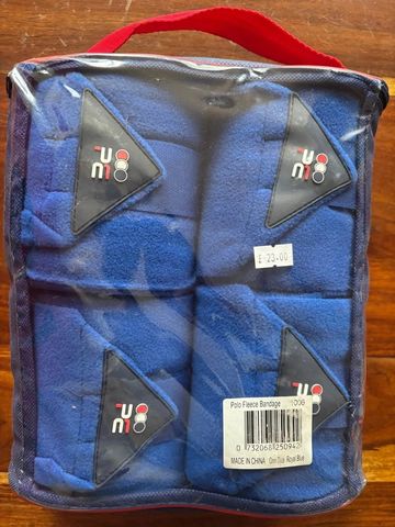 Photo of blue equine bandages 