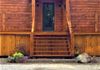 Galerie en bois + pierre naturelle