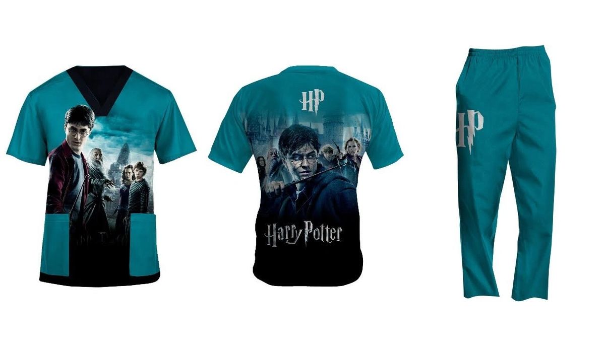 SCRUB SET TOP AND PANT HARRY POTTER POSTER