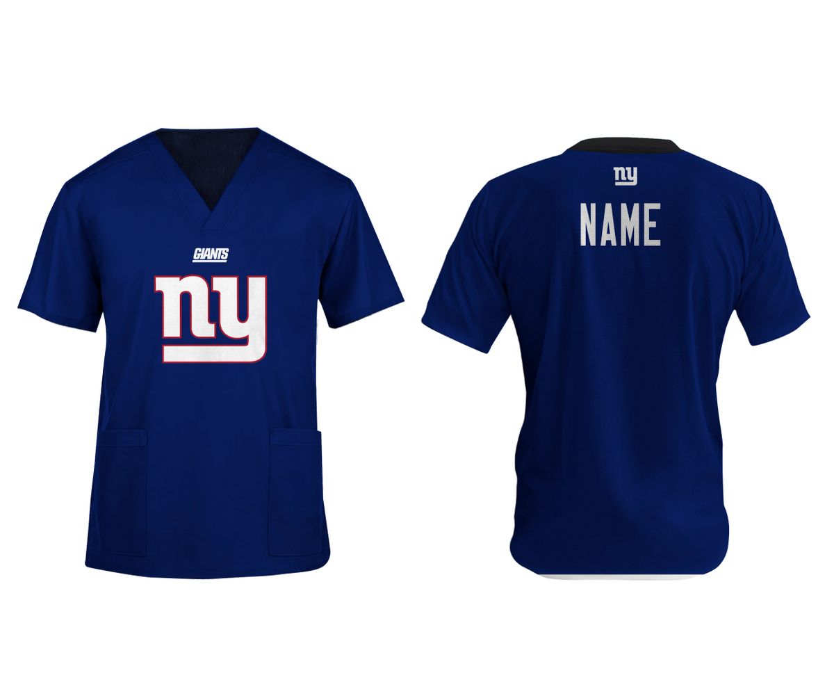 New York Giants Women's NFL Scrub Top - Scrub Identity