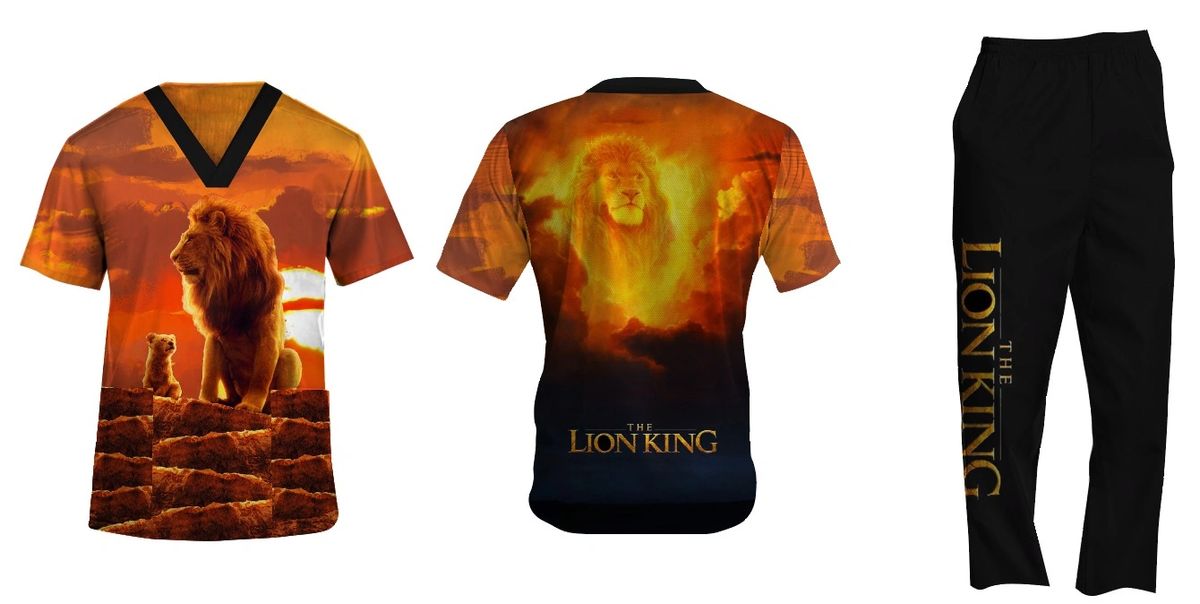 SCRUB SET TOP AND PANT THE LION KING 2019