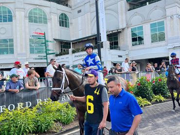 Howling Time before the 2021 Kentucky Jockey Club