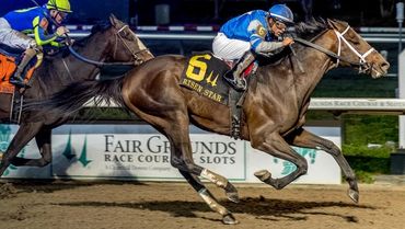 Angel of Empire winning 2023 Risen Star (Gr. 2)