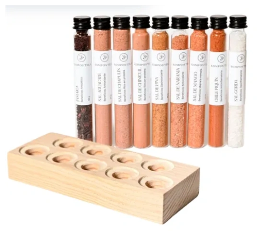 Especias para mezcal con base de madera