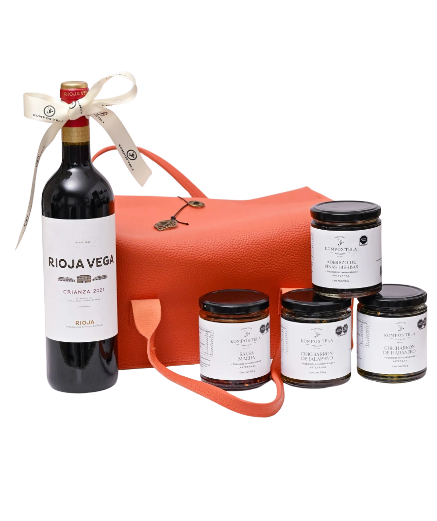 Kit de vino con 4 salsas artesanales
