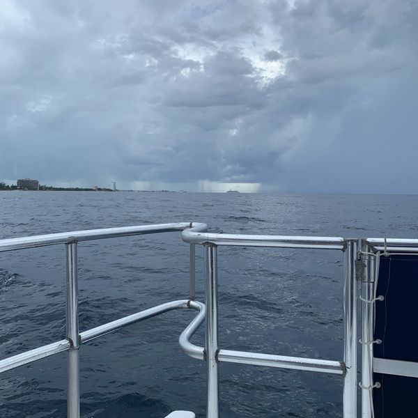 Boat ride to private island off the coast of Cozumel, Mexico.