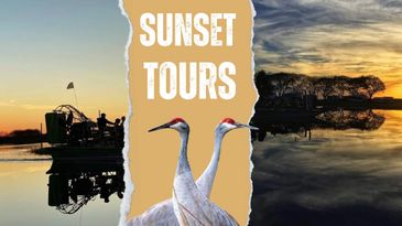 sunset tours you can purchase at Crazy Gator Airboat Tours