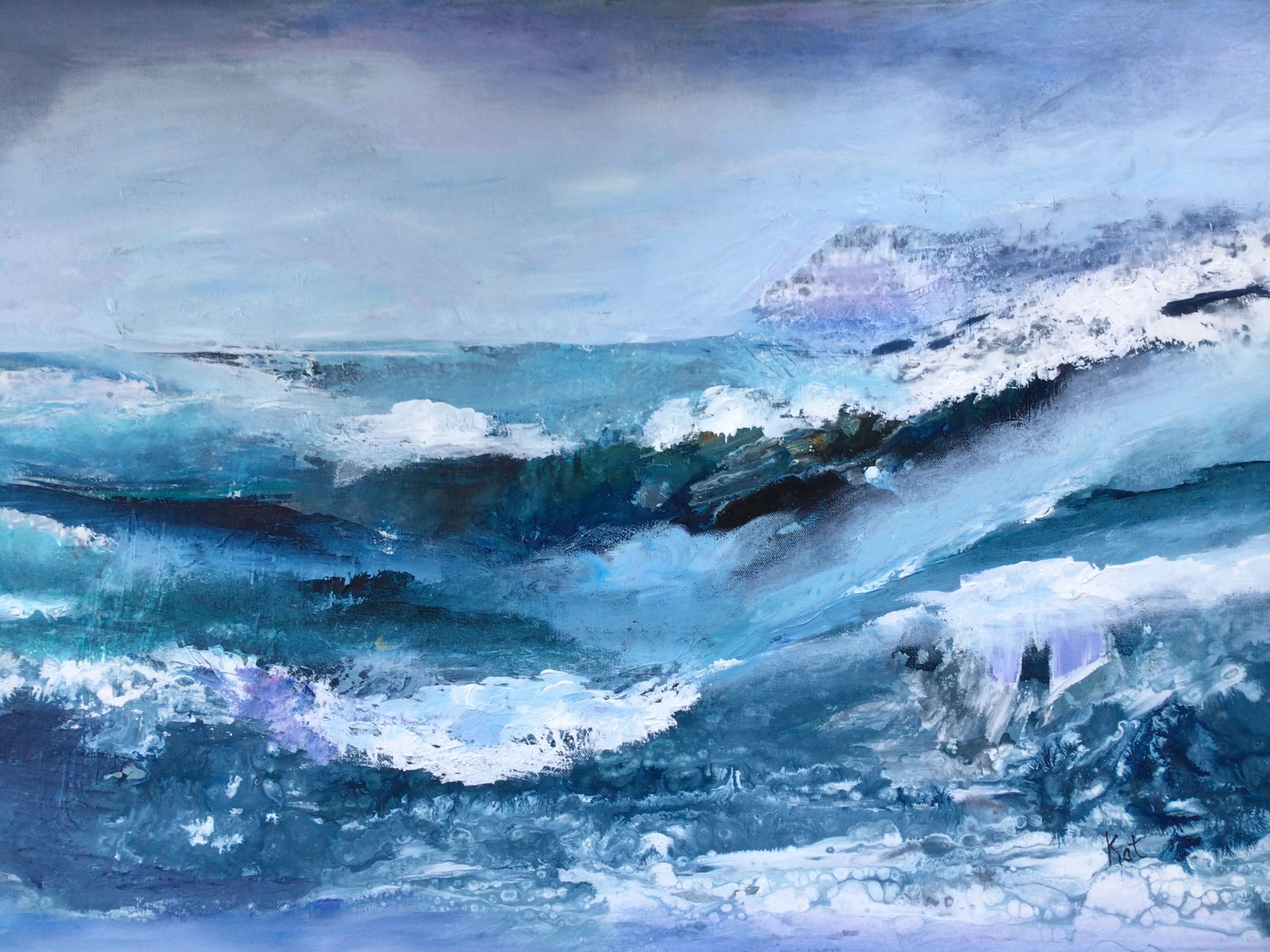 Abstract representation of the ocean, sea waves