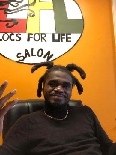 Owner, Locs For Life Salon on Flat Shoals Parkway, Mr. DeShawn.