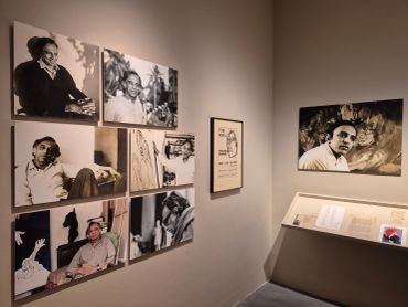 A series of photos showing prints mounted on sunboard