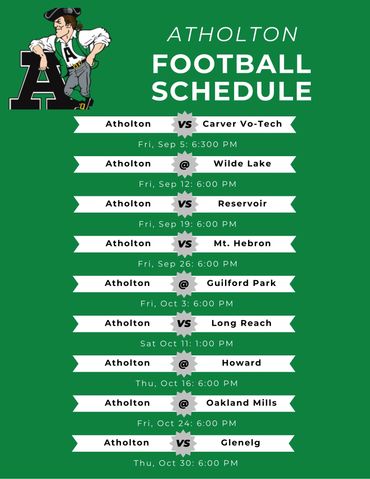 Atholton High School Football Schedule, Howard County