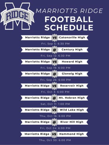 Marriotts Ridge High School Football Schedule